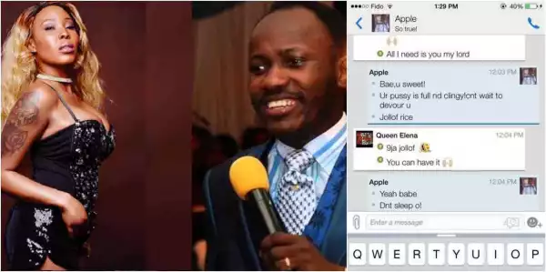 Stephanie Otobo Releases BBM Sex Chats Between Her & Apostle Suleman (Photos)